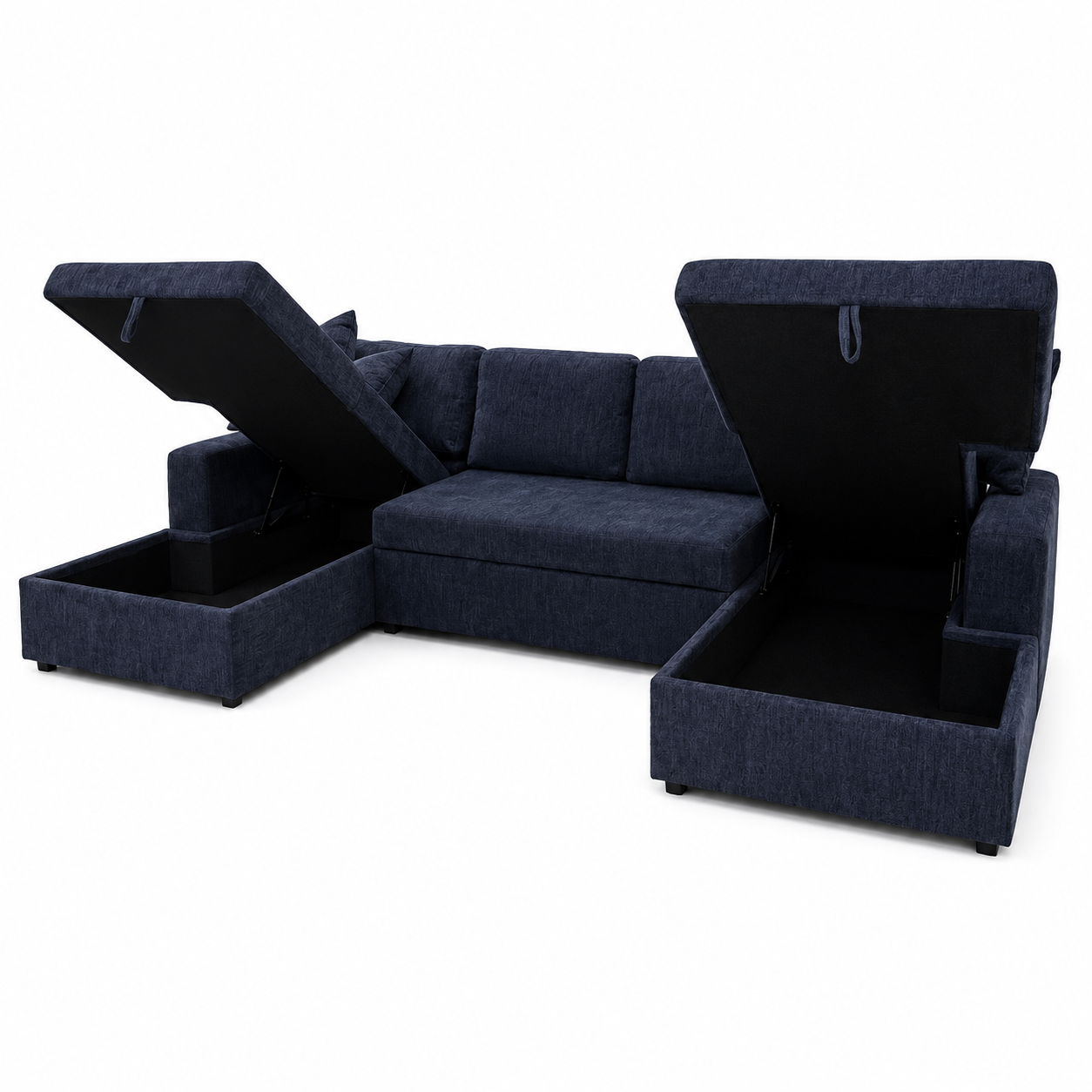 Sofá Cama Doble Chaise Longue Castle 330cm con Arcón