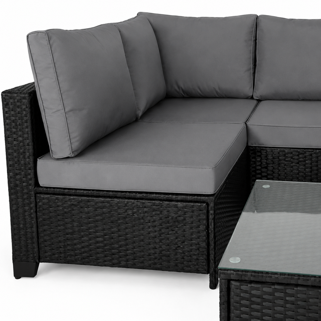 Conjunto de Sofas de Exterior en Ratan 7 piezas