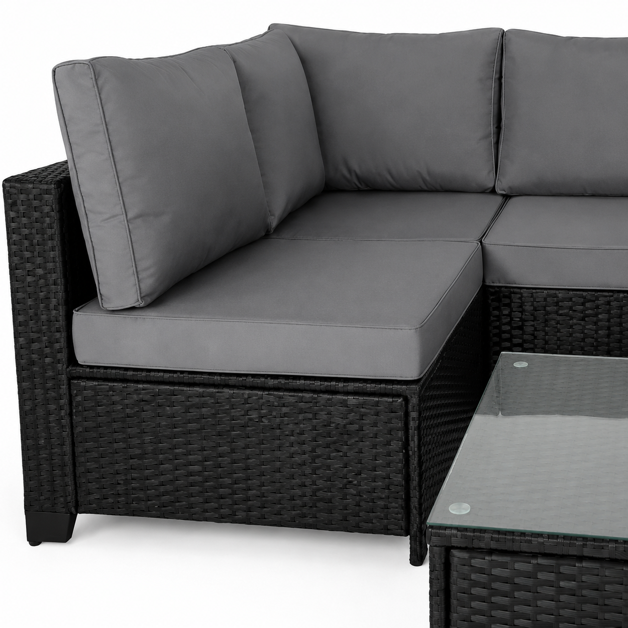 Conjunto de Sofas de Exterior en Rata 7 piezas