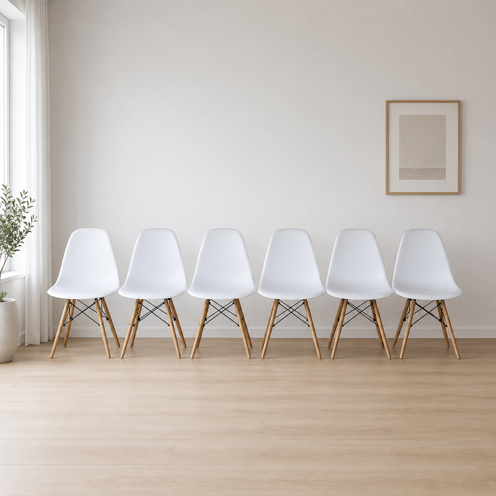 Pack 6 Sillas Nórdicas Comedor 82x38x38 Modernas y Resistentes