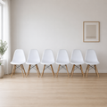 Pack 6 Sillas Nórdicas Comedor 82x38x38 Modernas y Resistentes