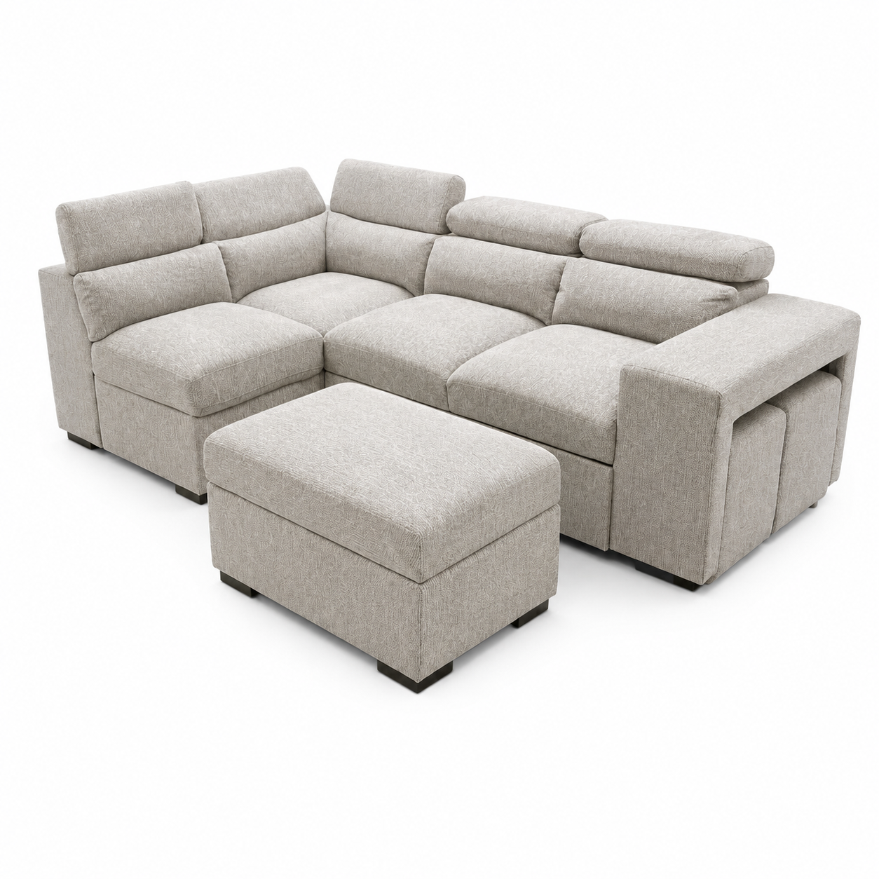 Sofa Cama Rinconera Ander + Puf con Arcon 260cm