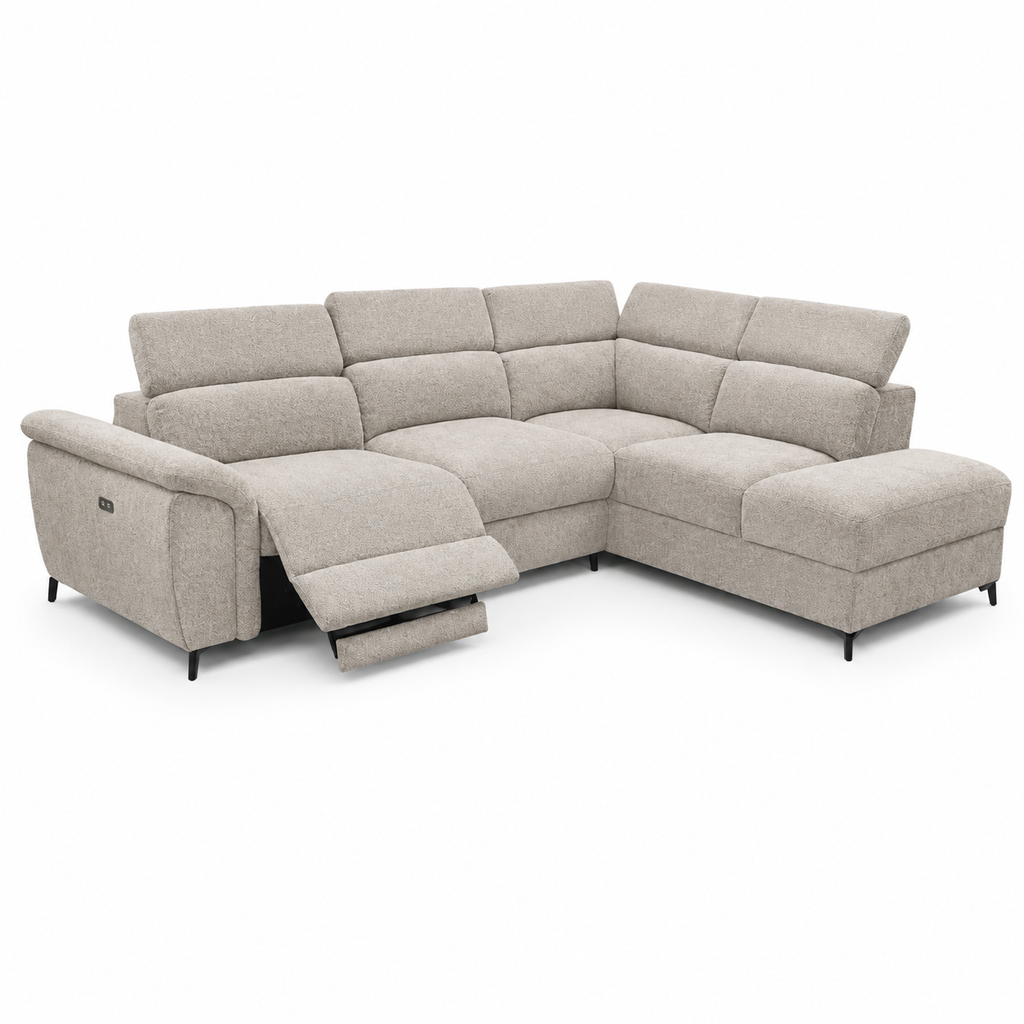 Sofa Rinconera Aaron + Puf con Arcon 265cm