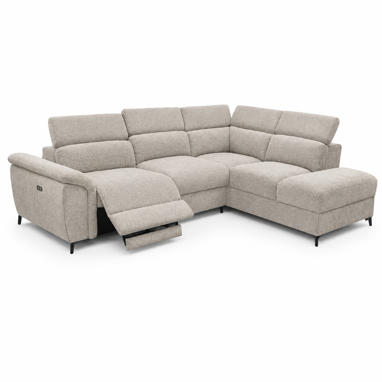 Sofa Rinconera Aaron + Puf con Arcon 265cm