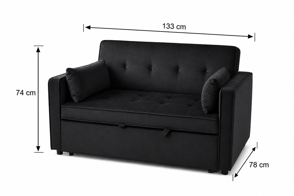 Sofá Cama Clic Clac de Terciopelo – 3 Colores