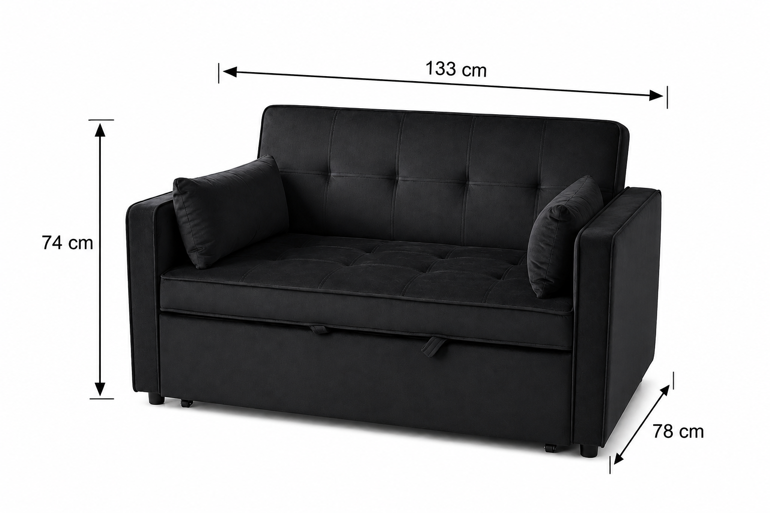 Sofá Cama Clic Clac de Terciopelo – 3 Colores
