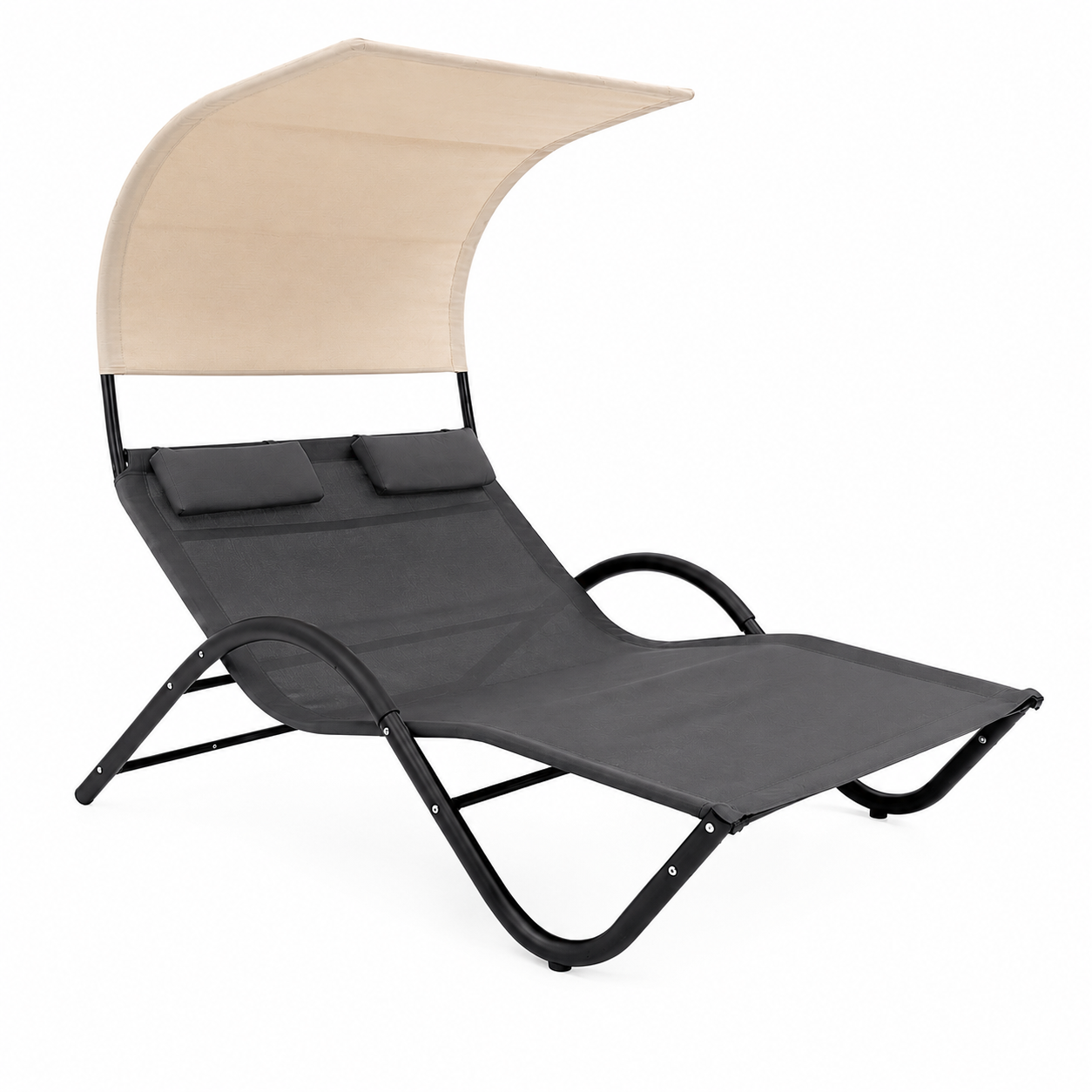 Tumbona Doble con Toldo Bellini. Muebles de Jardin o Terraza