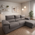 Sofá Sofia alta gama 285×104×80 cm + Chaiselongue 163 cm