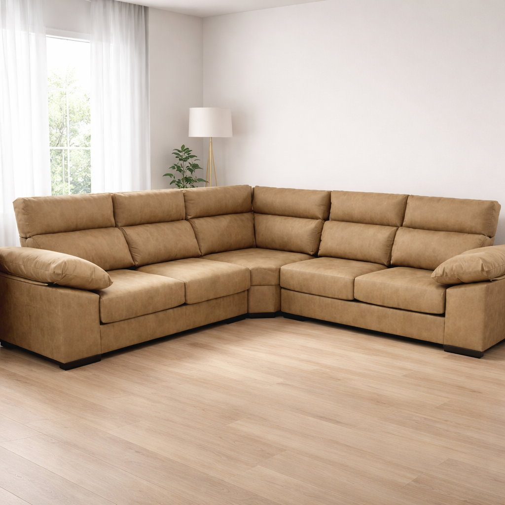 Sofá Noa Alta Gama Sofá Rinconera 280x280 cm Marrón
