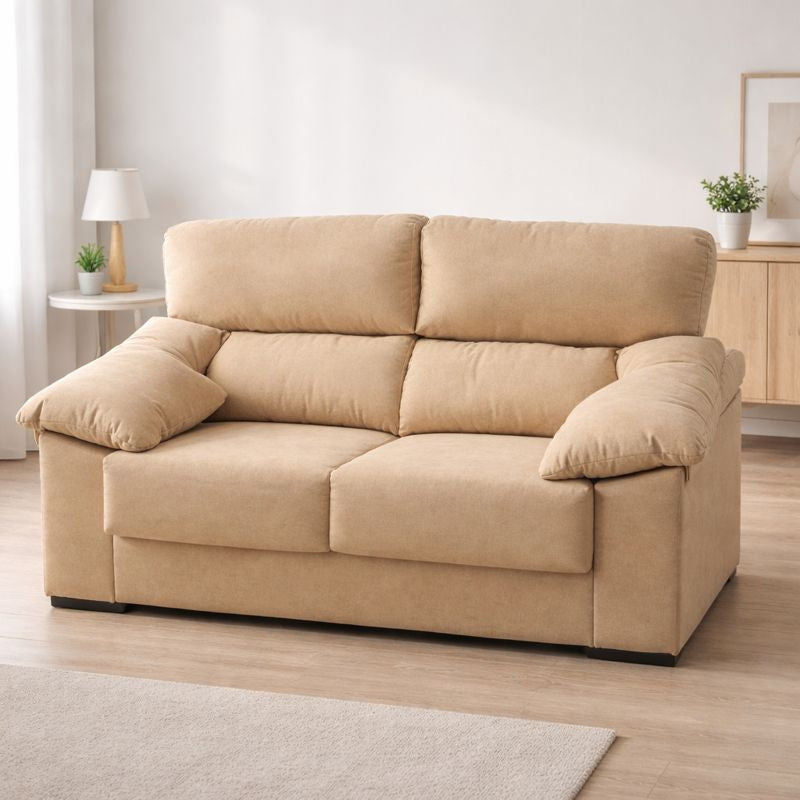 Sofá Alta Gama Kansas 2 plazas – 162×82×103 cm, Beige
