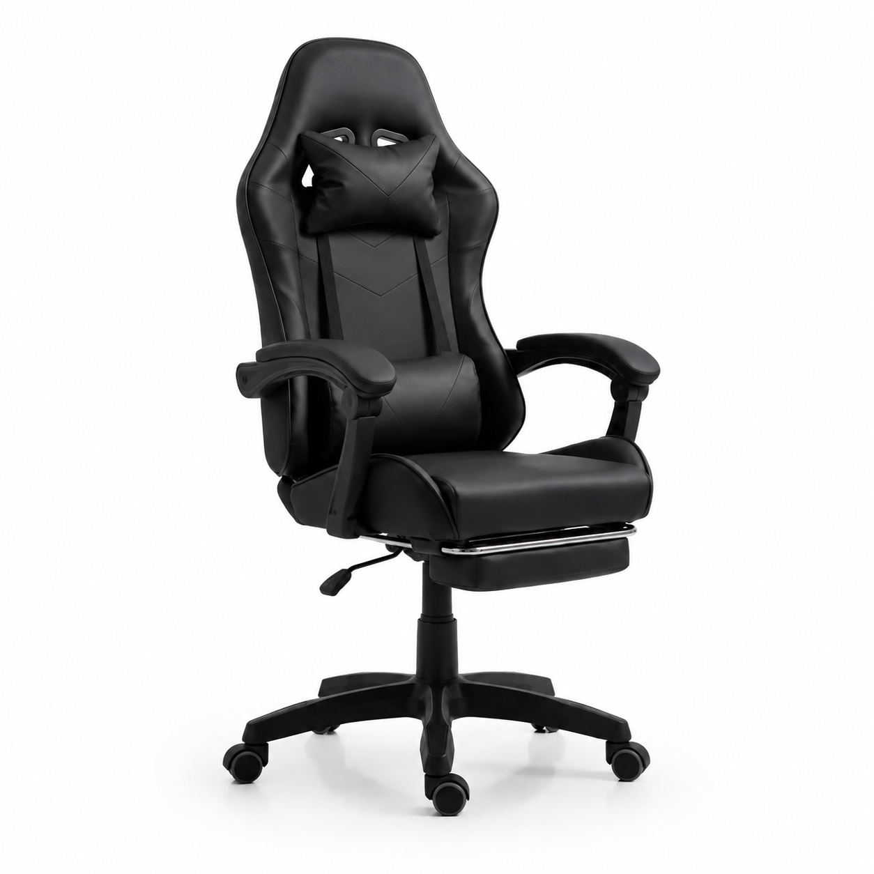 Silla Gaming Ergonomica y Giratoria Reposapies + Regulable en altura
