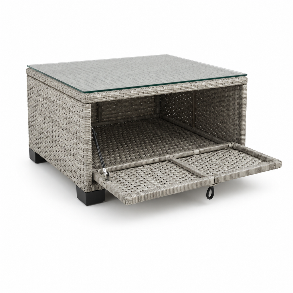 Sofa con Dosel + 2 Sillones + Mesa en Ratan  Muebles de Jardin y Terraza
