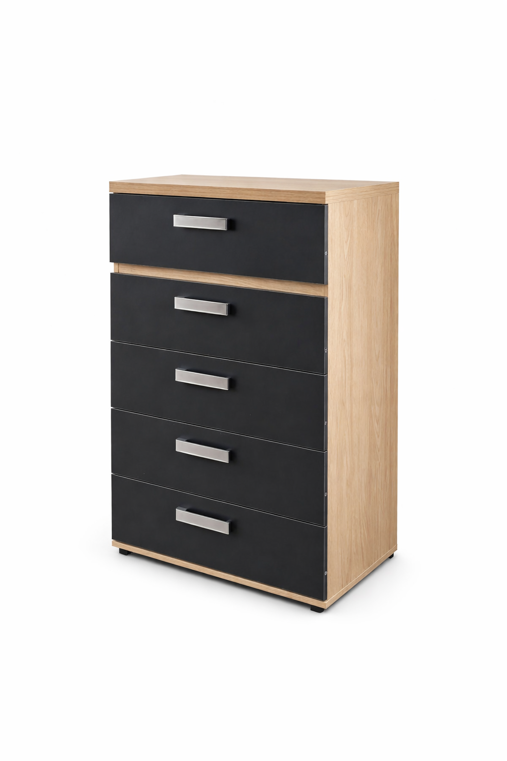 Sinfonier 5 cajones barato moderno 60x109,5x40cm melamina Cambria negro