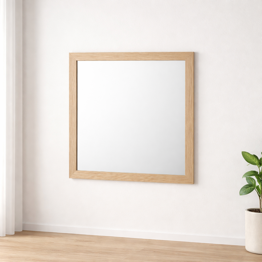 Espejo Dormitorio Recibidor Pared Moderno 90x75 cm Sonoma