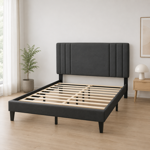 Cama Tapizada con Respaldo Acolchado