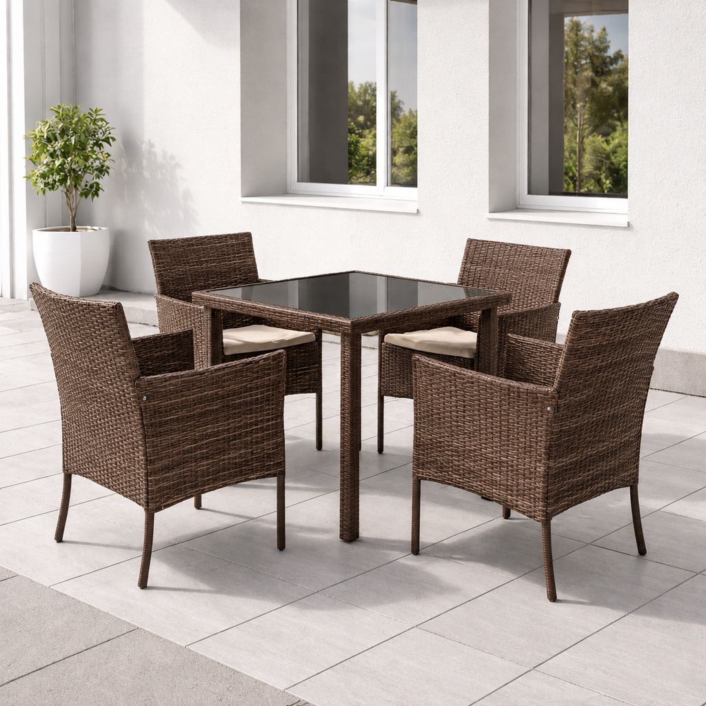 Conjunto Mesa y Sillas Exterior: Moderno