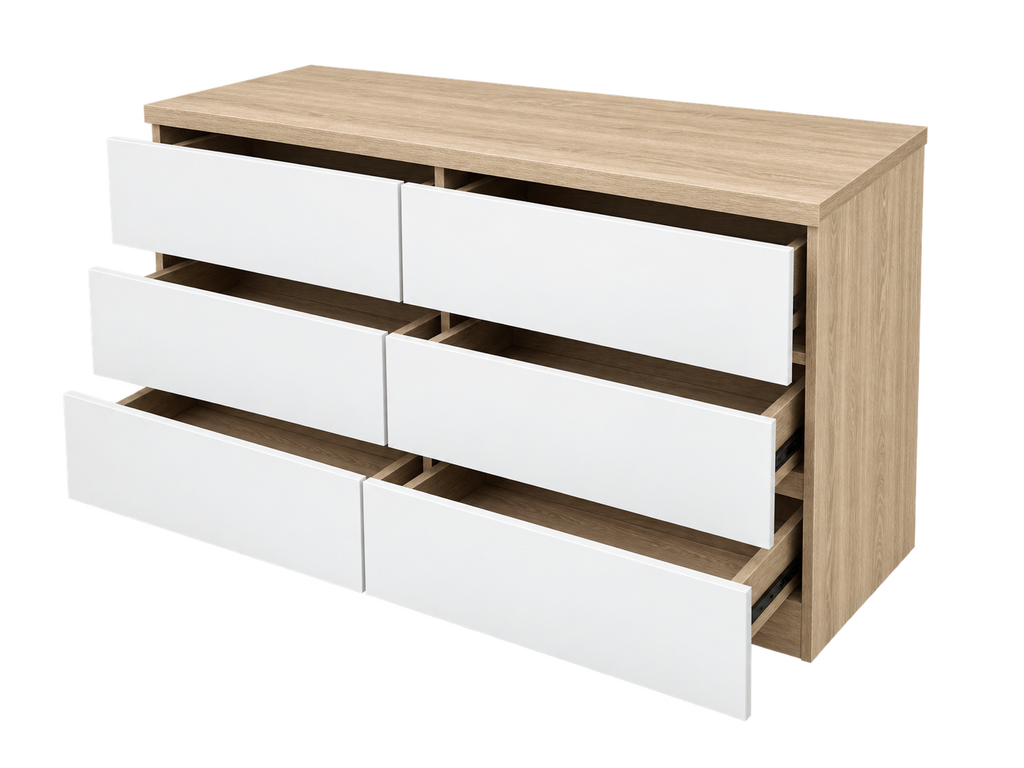 Comoda Aparador Estilo Nordico 6 Cajones