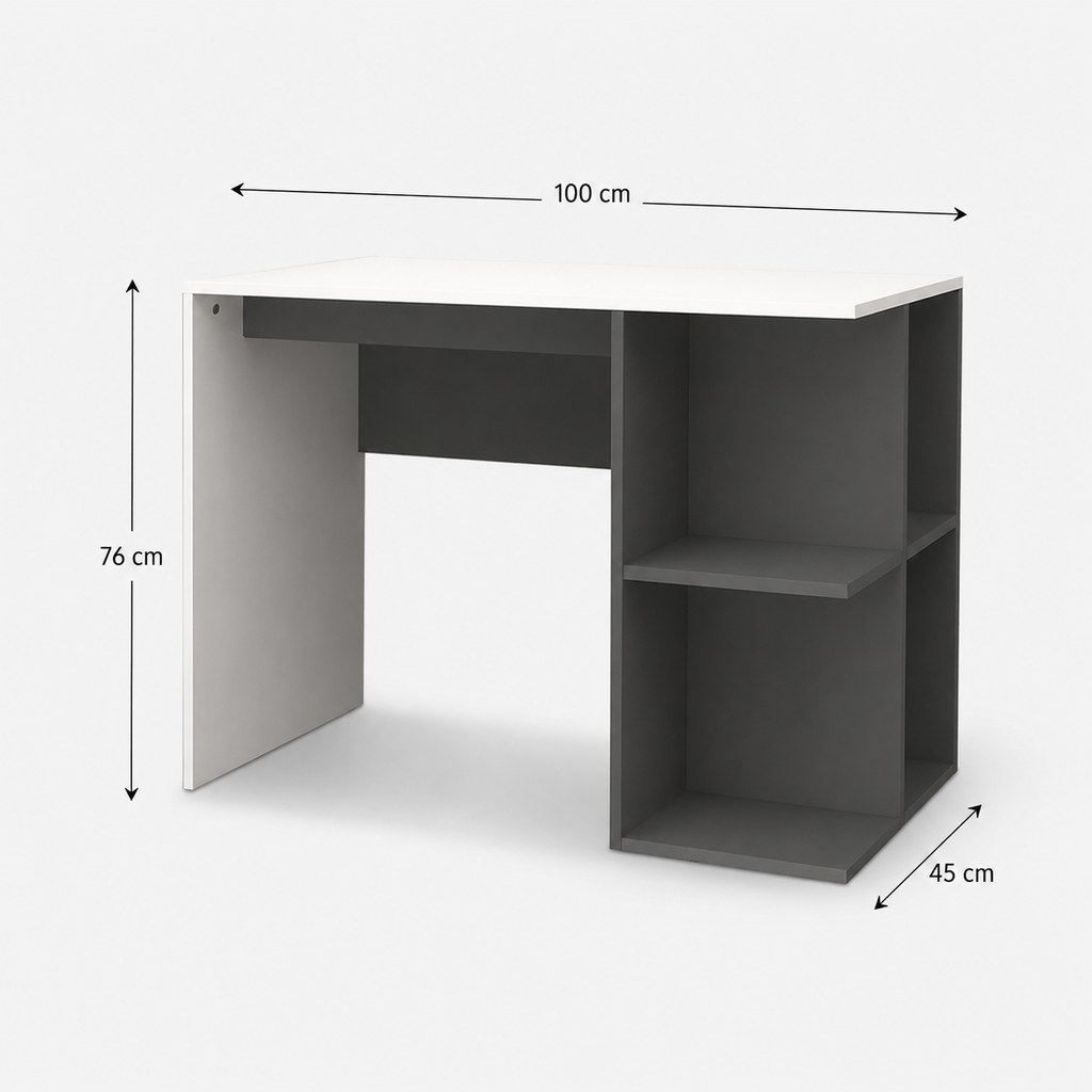 Mesa Escritorio Melamina con Baldas