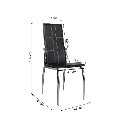 Pack 6 sillas comedor elegantes en Polipiel