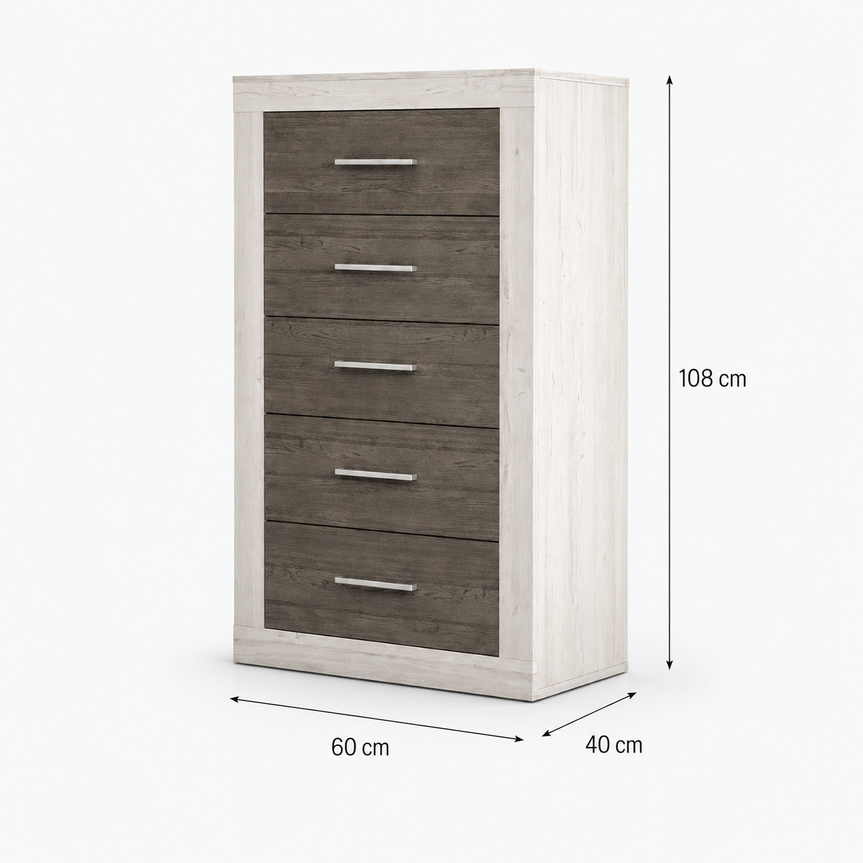Sinfonier 5 cajones melamina 60 x 108 cm – RemarStore
