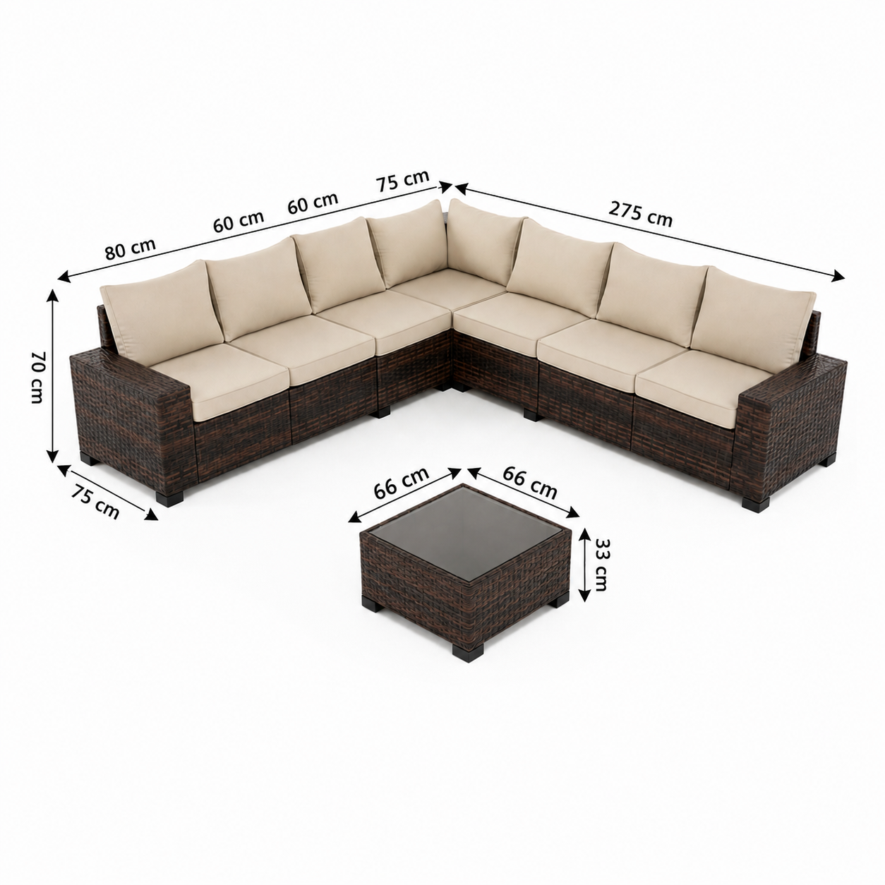 Conjunto Rinconera 7 plazas
