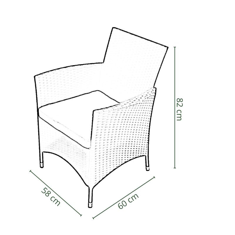 Conjunto Mesa y Sillas Exterior: Moderno