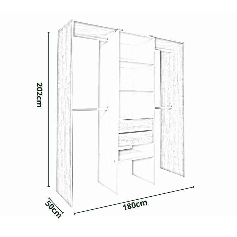 Armario Vestidor con Cajones Moderno