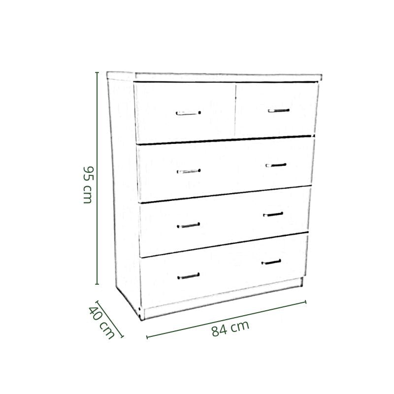 Cómoda Funcional 5 cajones