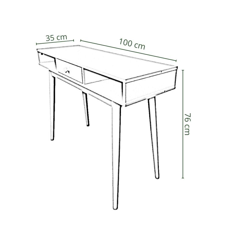 Escritorio un Cajón Minimalista Madera