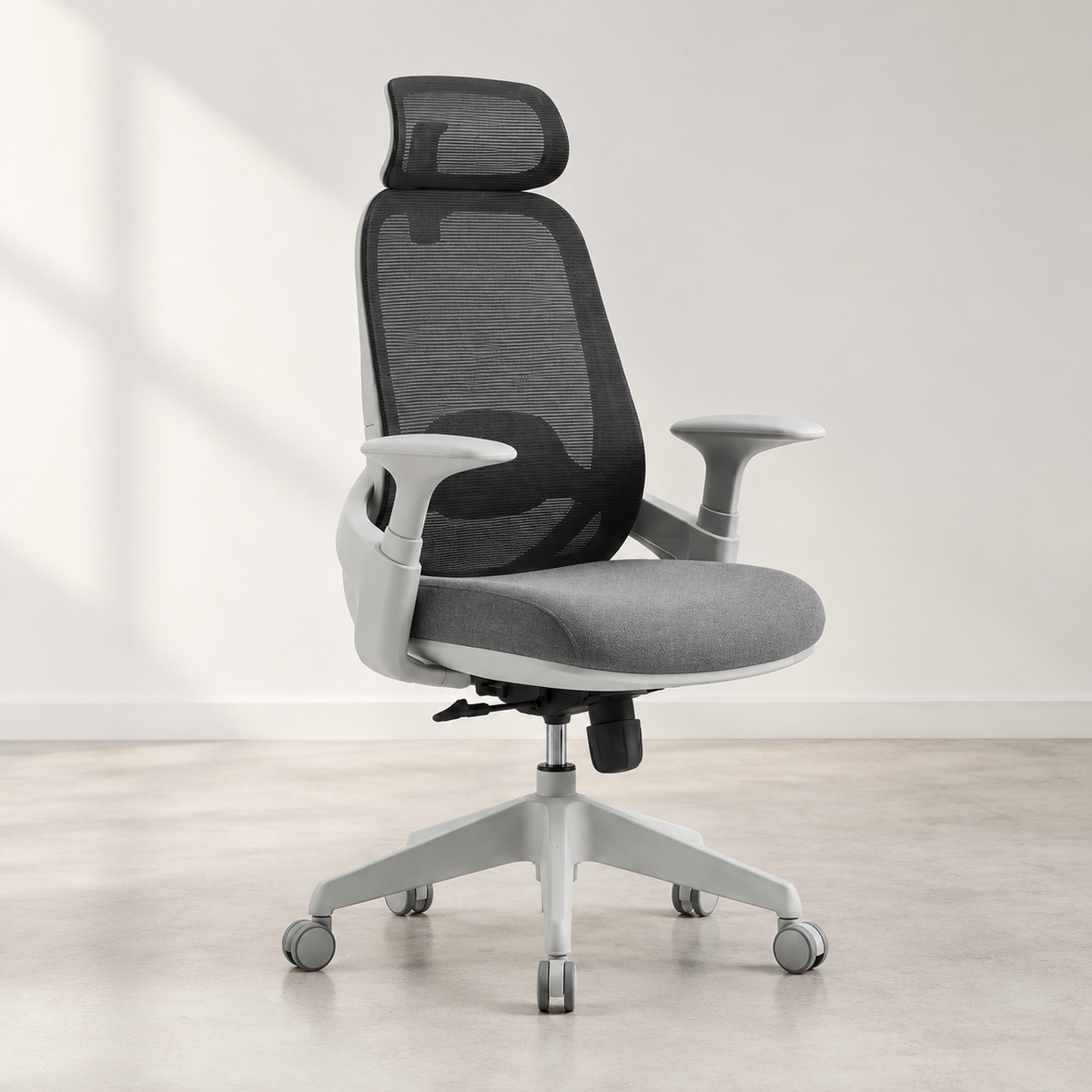 Silla de Oficina Ergonomica con Reposacabezas Kate. Regulable en altura