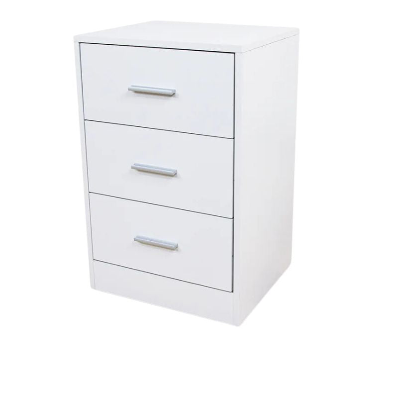 Mesita de noche blanca moderna 40x35x62 cm | RemarStore