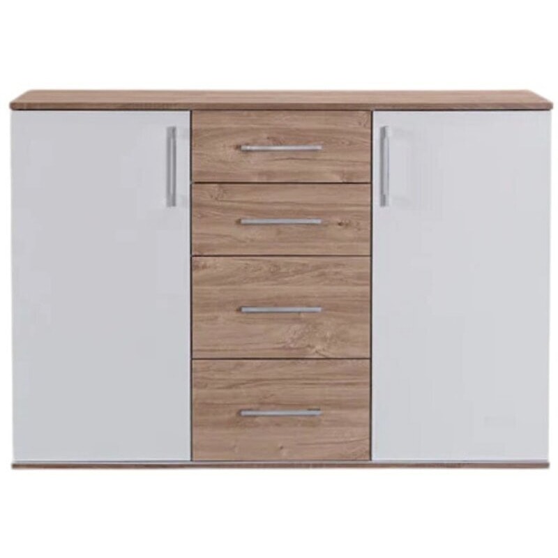 Aparador moderno: 2 puertas y 4 cajones en Cambria y cemento