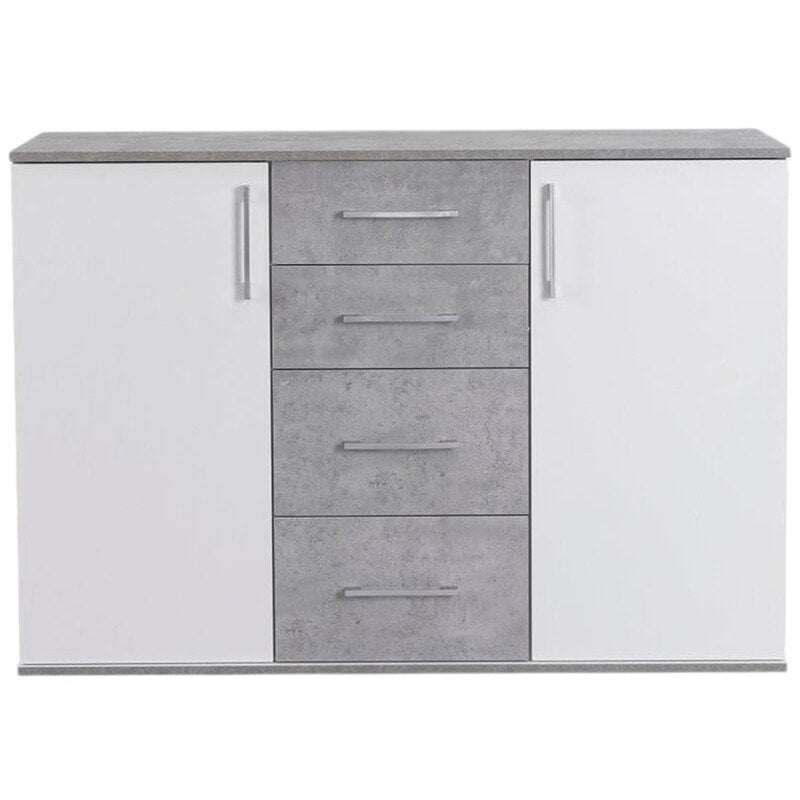 Aparador moderno: 2 puertas y 4 cajones en Cambria y cemento