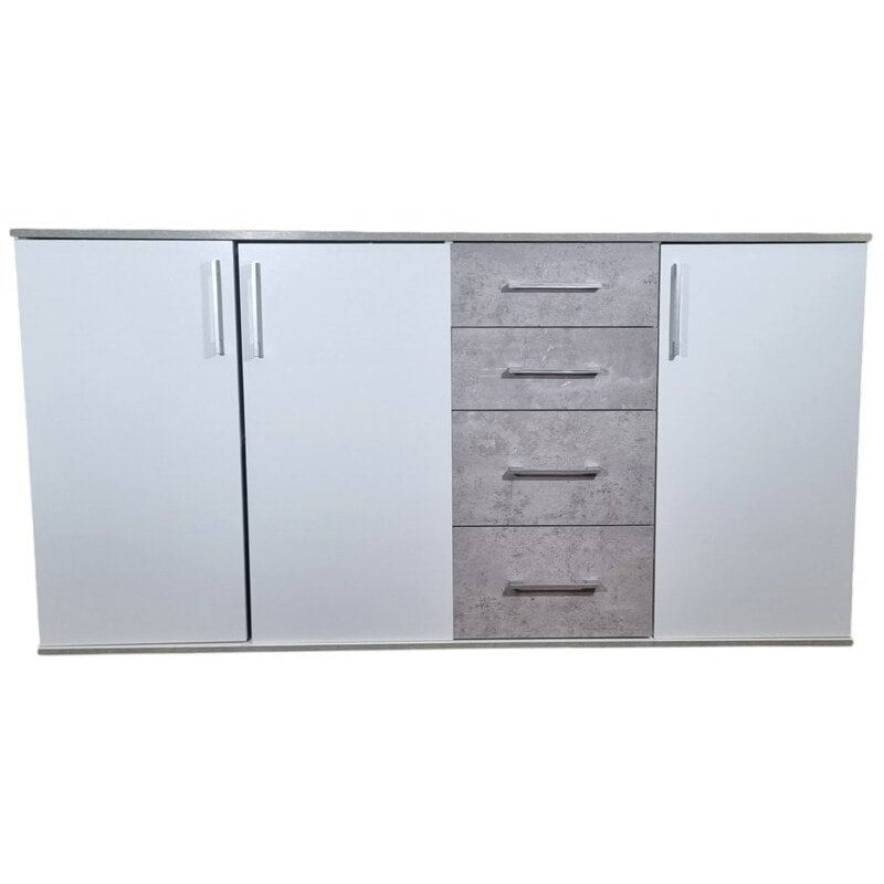 Aparador moderno de melamina: 3 Puertas 4 Cajones