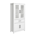 Aparador vitrina 4 puertas – Roble / Blanco Melamina