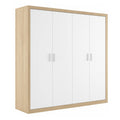 Armario de 4 puertas batientes 210x195,5x48 cm en melamina | RemarStore