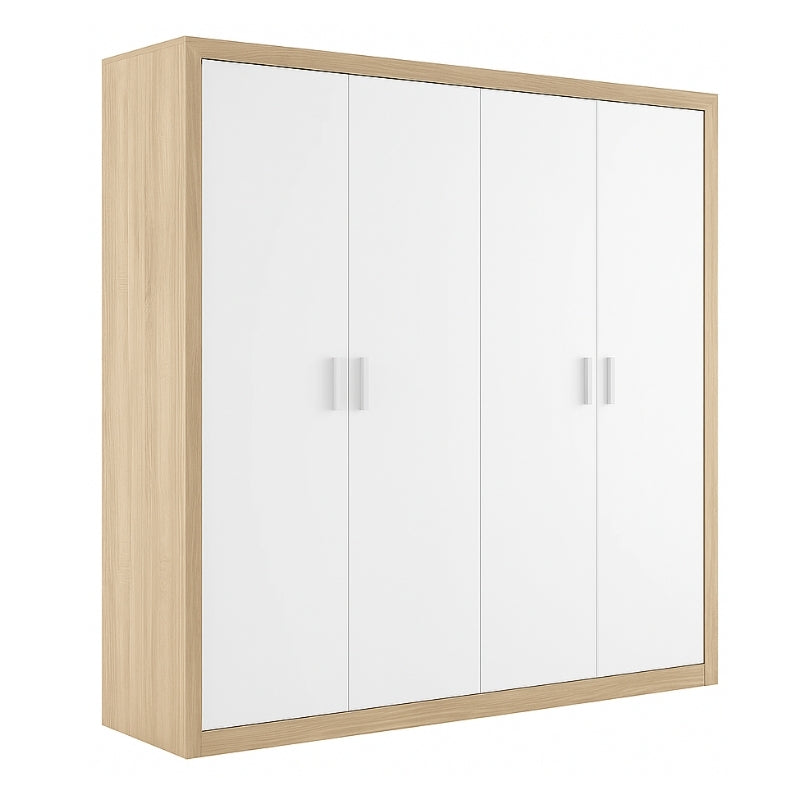 Armario de 4 puertas batientes 210x195,5x48 cm en melamina | RemarStore