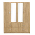 Armario de 4 Puertas Batientes y 4 Cajones