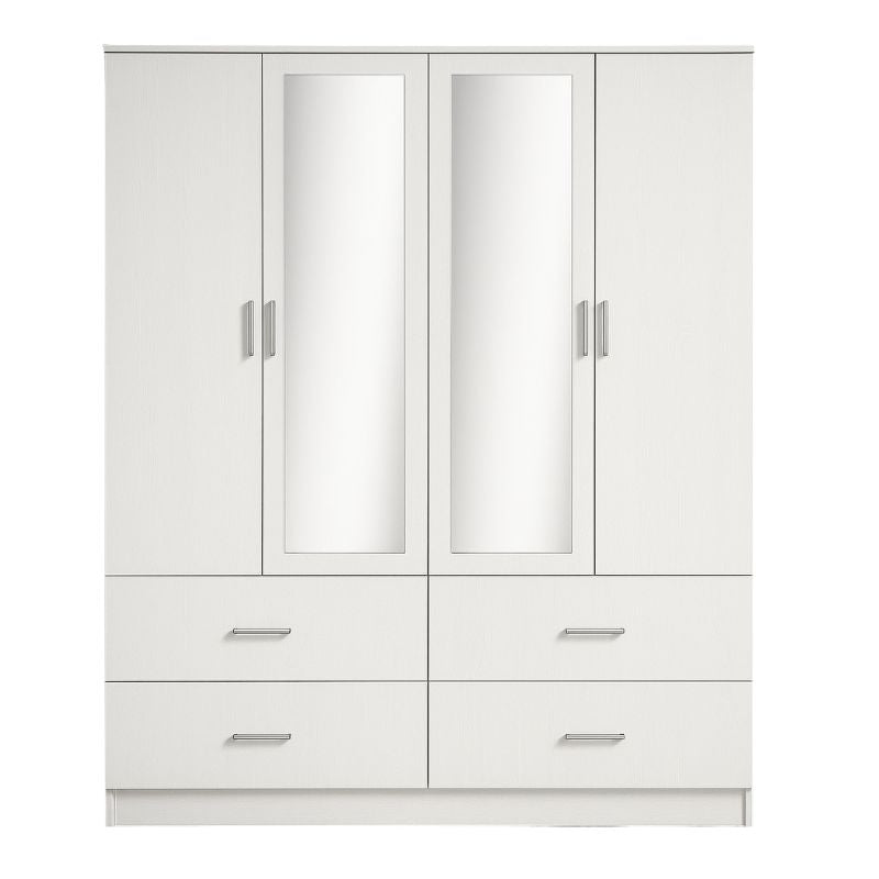 Armario de 4 Puertas Batientes y 4 Cajones