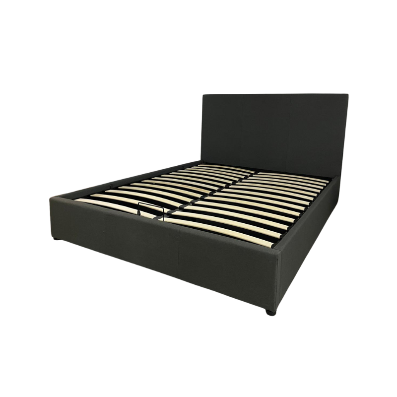 Cama Tapizada con Respaldo y Arcón Moderna