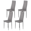 Conjunto de sillas negras polipiel - Pack de 4 sillas modernas y cómodas