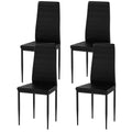 Conjunto de sillas negras polipiel - Pack de 4 sillas modernas y cómodas