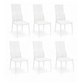 Pack 6 sillas comedor elegantes en Polipiel
