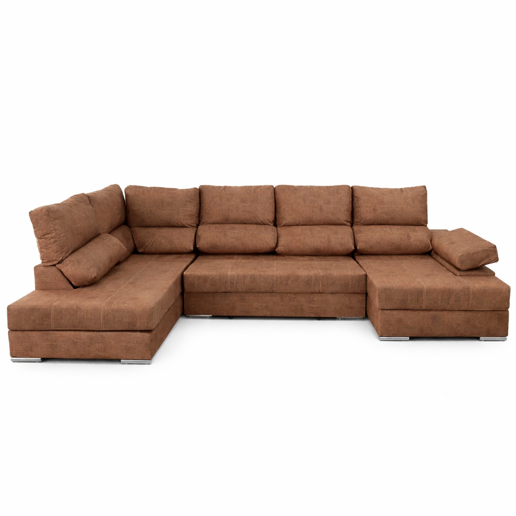 Sofá Italia rinconera grande moderno 345x200 cm deslizante microfibra