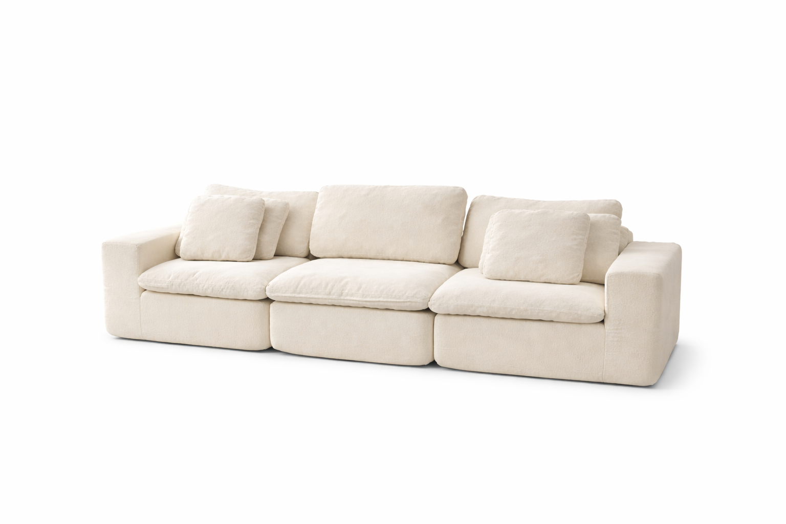 Sofá Linda modular beige moderno 301x100x58