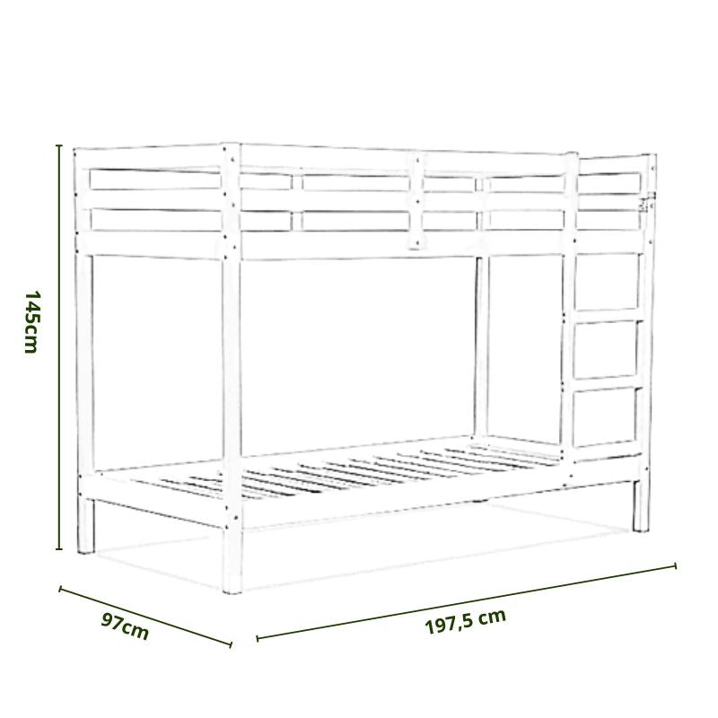 Litera Madera Robusta – Blanco o Cambria
