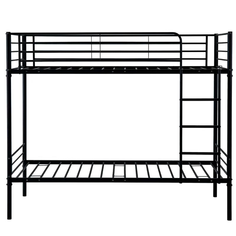 Litera metálica 90x190 resistente con escalera y barandilla