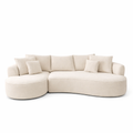 Sofá Mary modular grande salón moderno 305x140x60 en chenilla beige