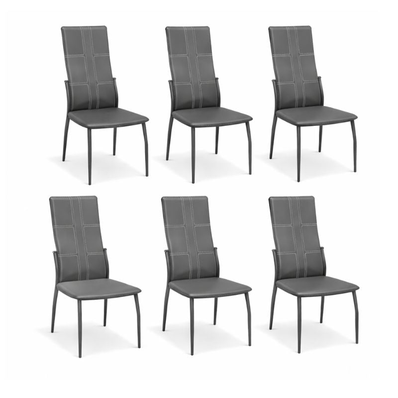 Pack 6 sillas comedor elegantes en Polipiel