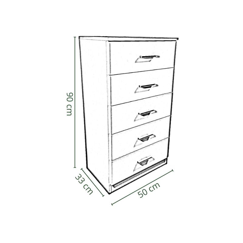 Sinfonier 5 Cajones: Mueble Compacto y Moderno